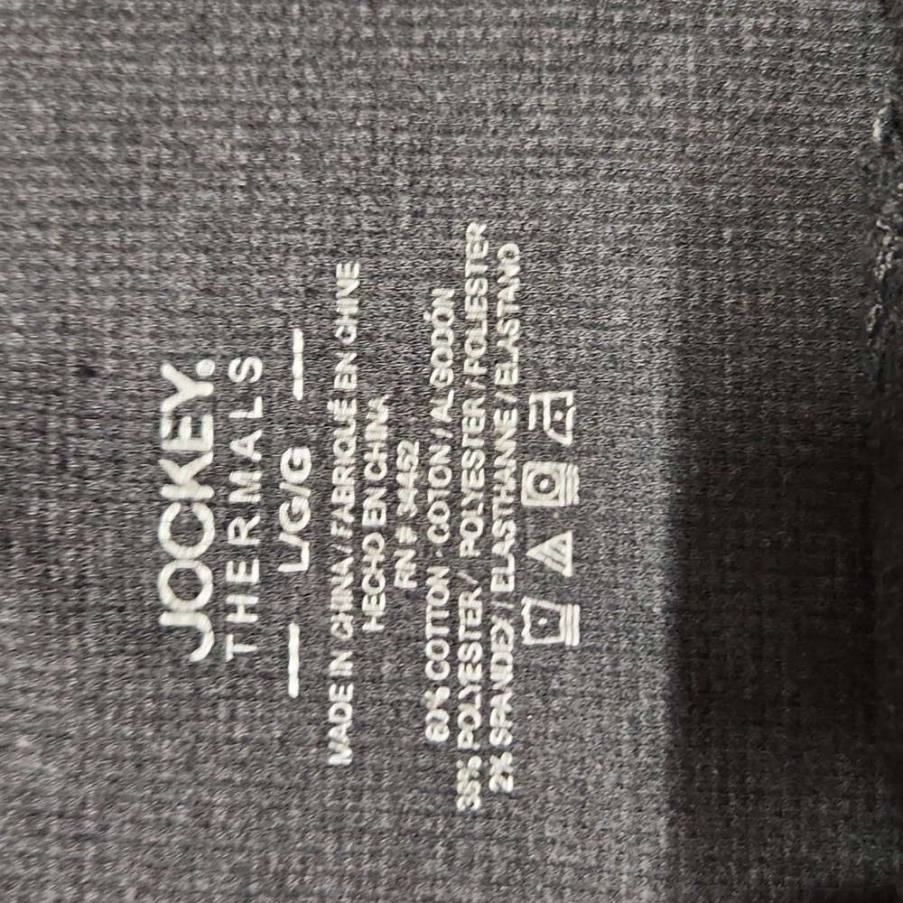 Jockey men's waffle thermal bottoms.  Large.  Gray - Picture 5 of 6